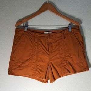 Old Navy Women's Rust Orange Shorts Size 14 Summer Basics Cotton Pockets Studs
